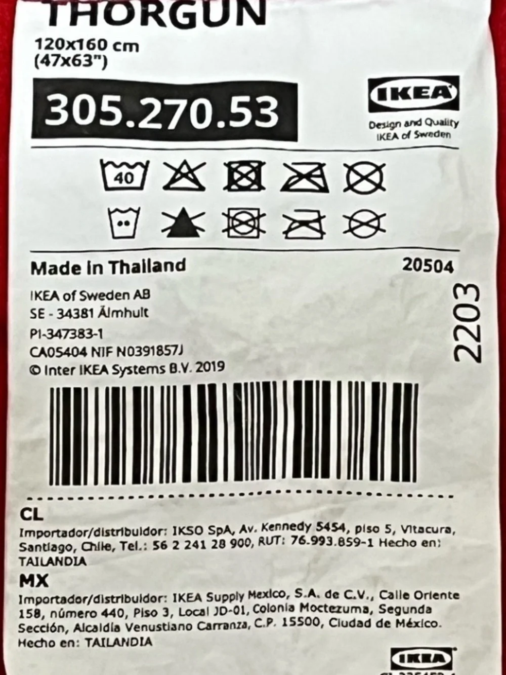 IKEA Thorgun Super-soft Red Scalloped Edge lightweight quality blanket
